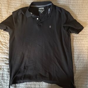 Izod Black Polo Shirt Classic Cotton Casual